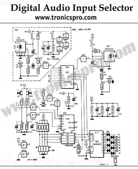 digital audio input selector circuit|Digital Audio Input Selector DIY Circuit .
